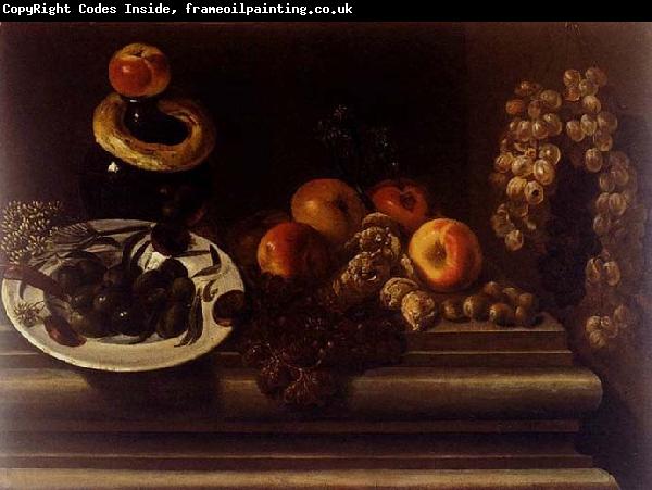 Juan de  Espinosa Still-Life of Fruit and a Plate of Olives
